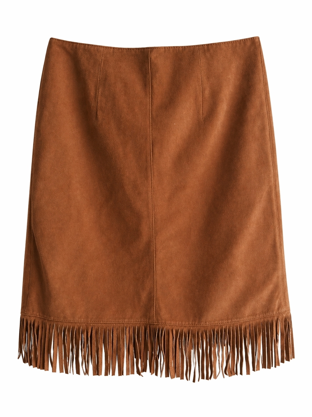 Brandon Thomas 100% Leather Fringe Skirt Brown Western Boho Festival Mini S 9/10 - Picture 4 of 14
